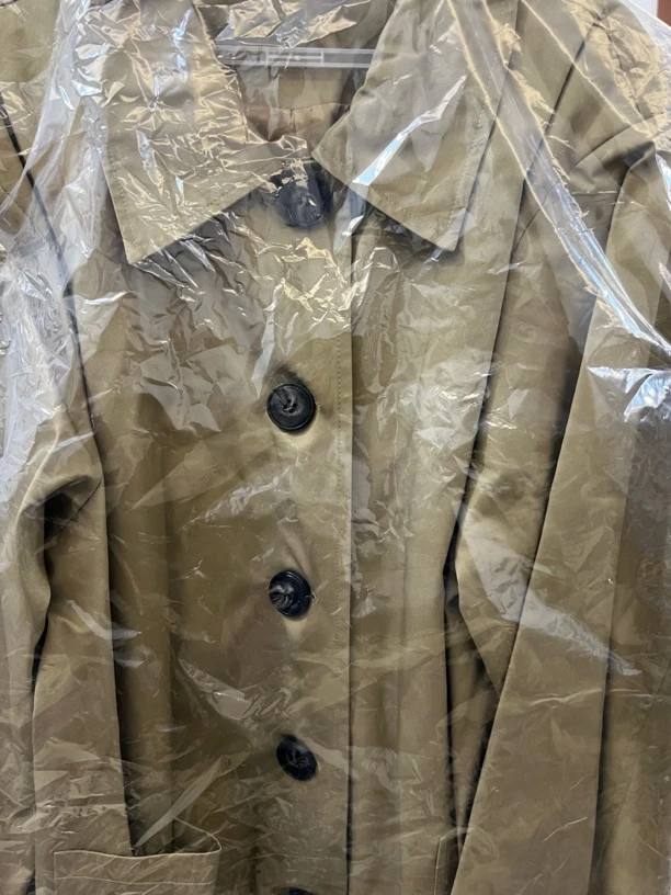 大码英伦风正肩宽松大口袋卡其色高级感风衣外套韩系欧尼风衣