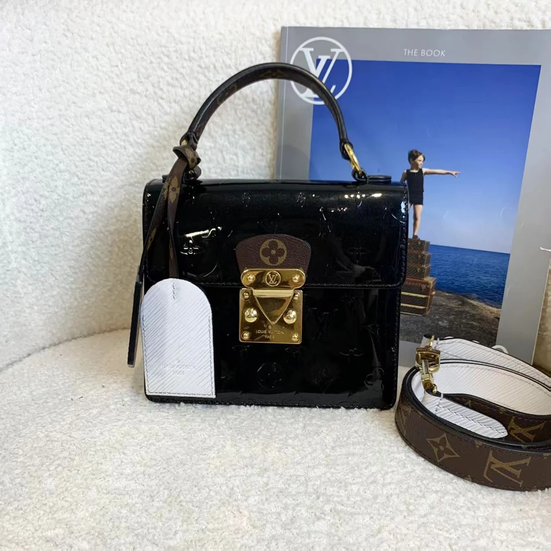 99新 LouisVuitton/路易威登 壹臻/黑色漆皮春街 53831266