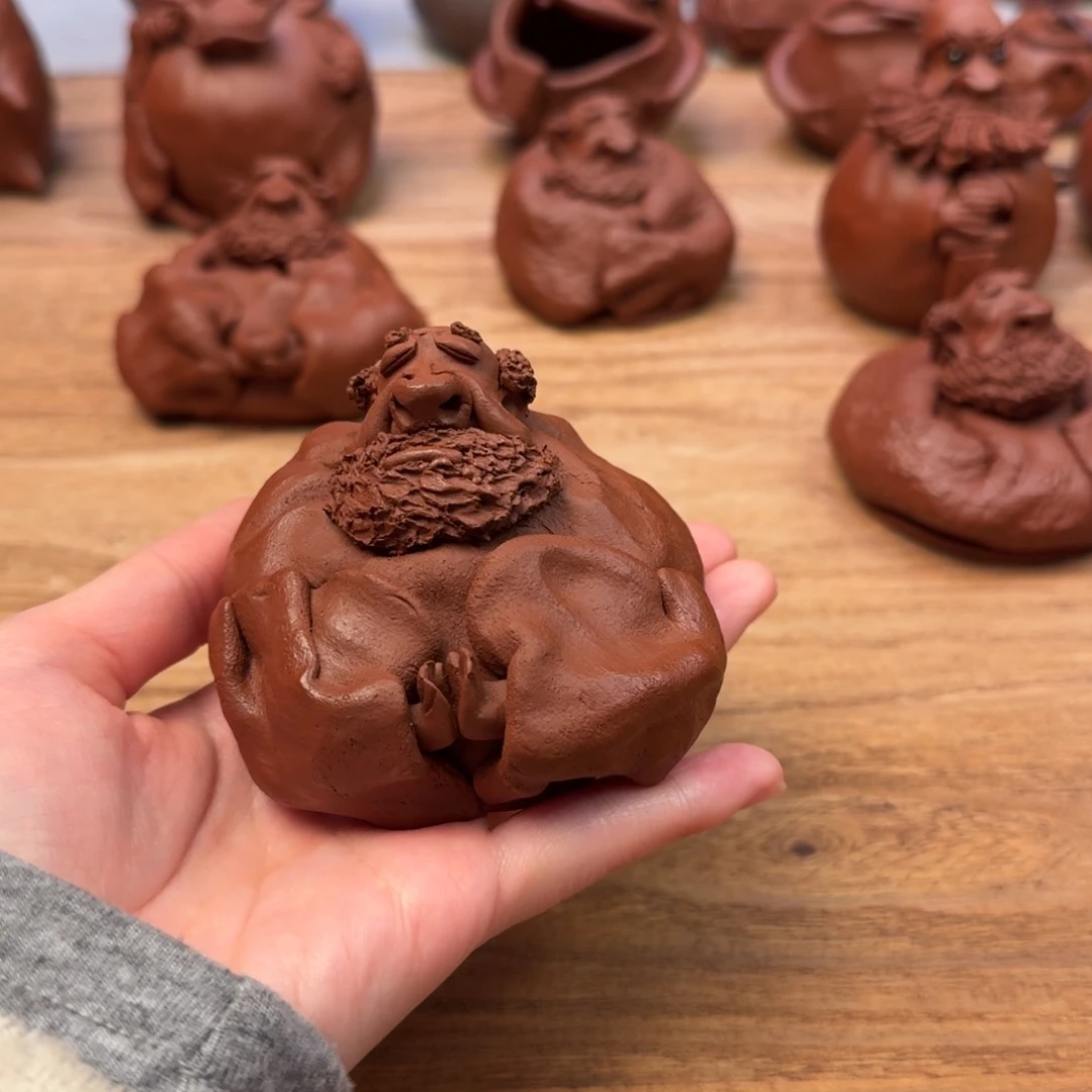 紫砂茶壶拉*尔达摩达摩