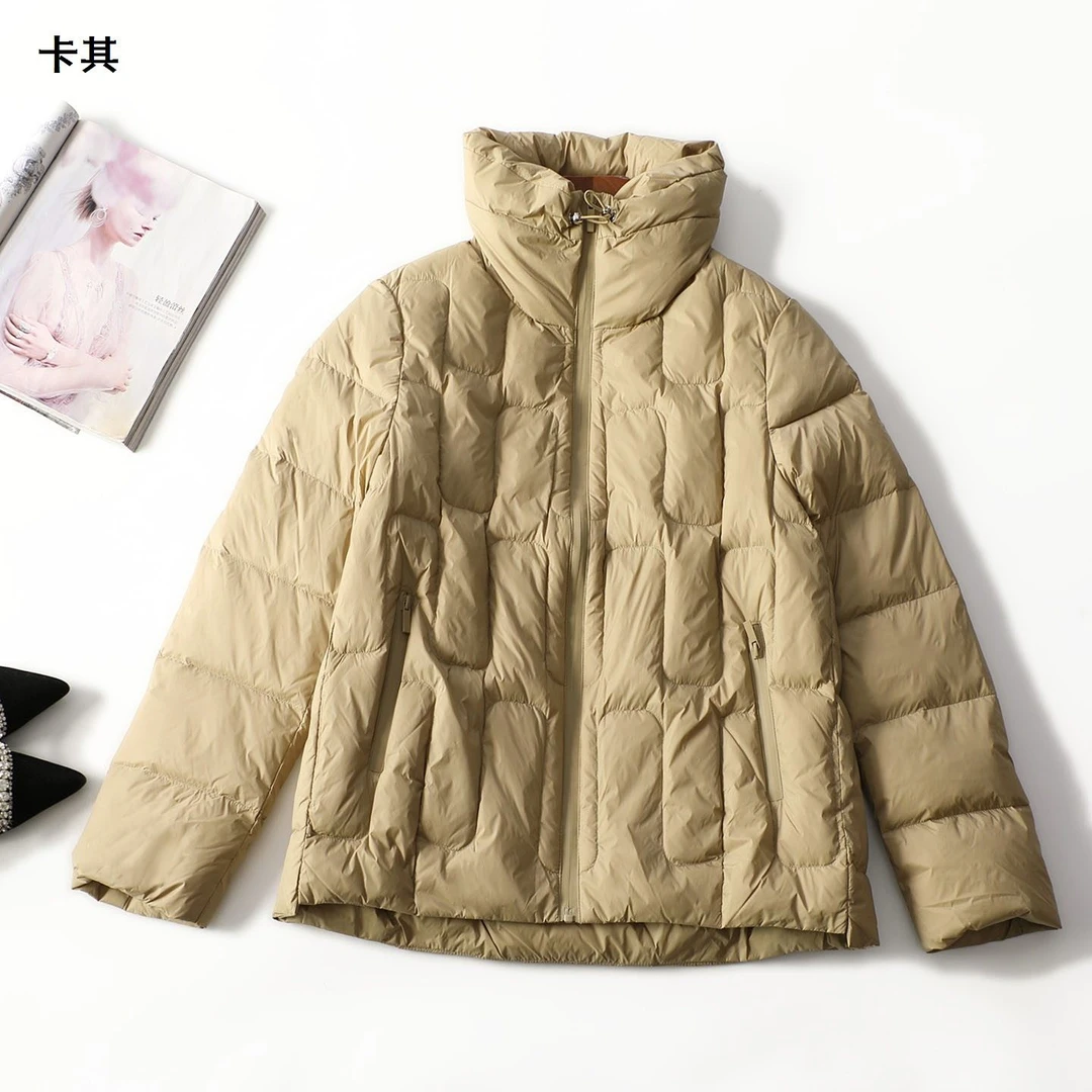 248182冬中长款长袖拉链羽绒服