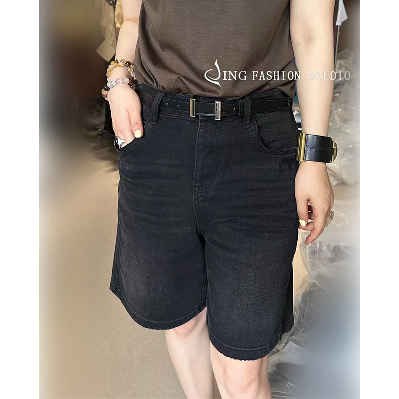 《很牛很牛的牛仔中裤》8861高腰直筒牛仔宽松百搭女裤时尚休闲裤