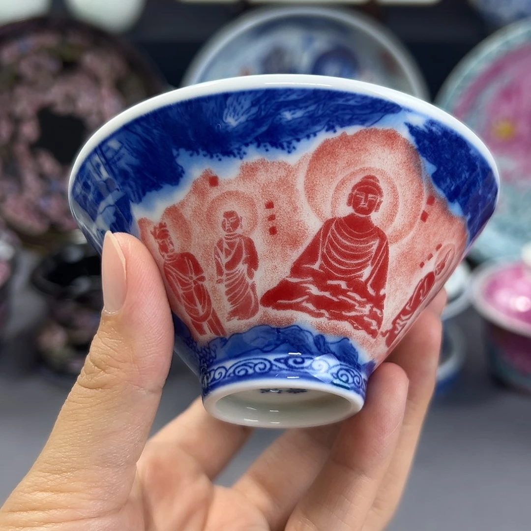 景德镇瓷器研究千佛禅意斗笠