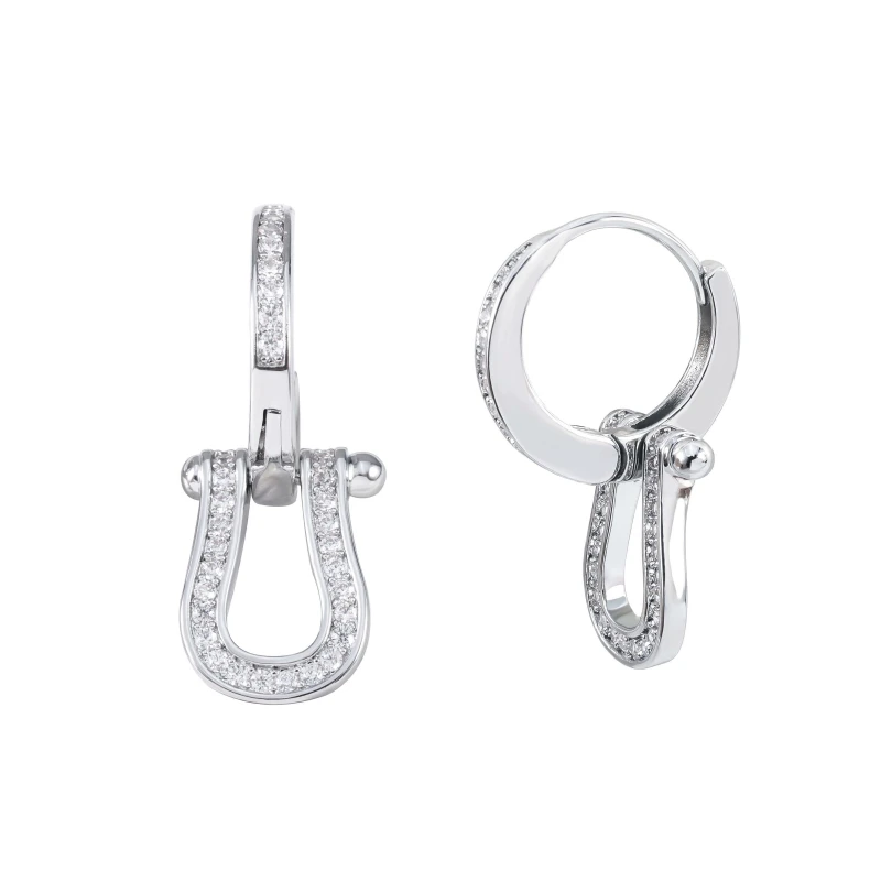 镀k金 925银针【马蹄】蹄扣 时尚轻奢耳扣 2833