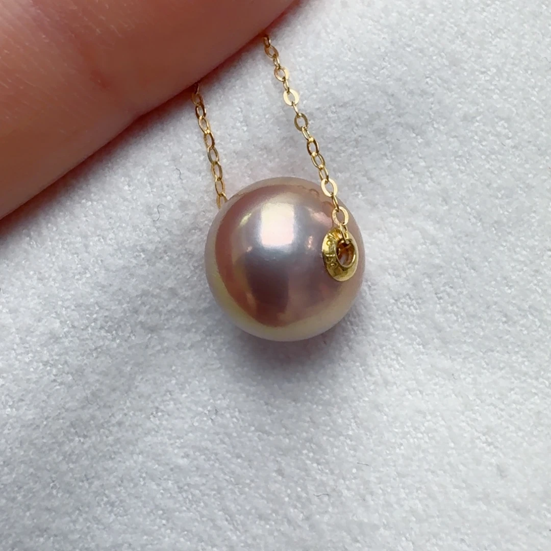 颈饰18K金镶嵌淡水珍珠@@bd143