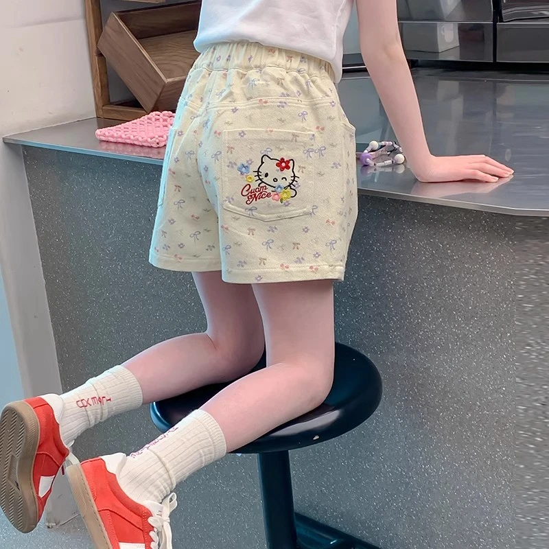 女童夏装短裤儿童2025新款韩版洋气时髦中大童裤子女孩夏季五分裤