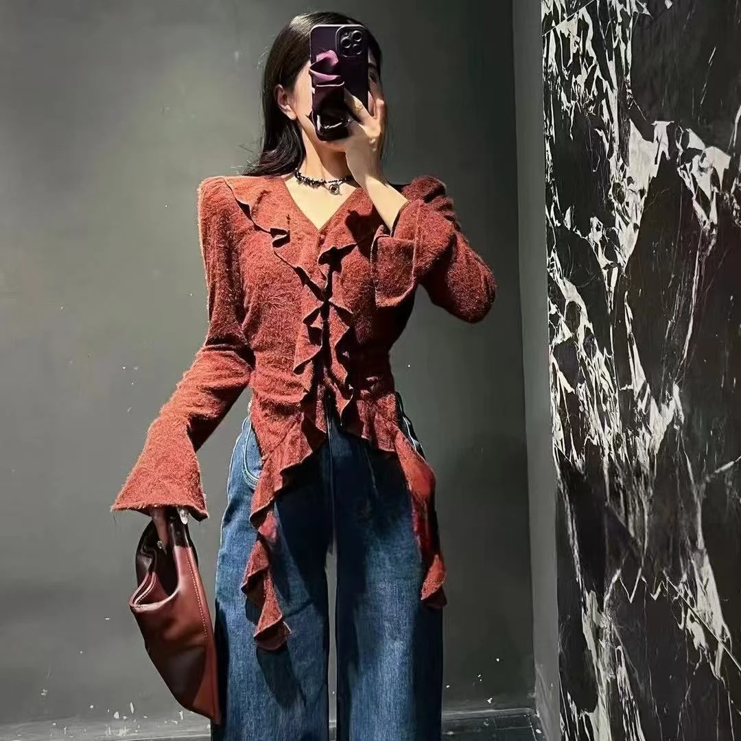 xj外套长款收腰休闲风拼接衬衫气质连衣裙修身长袖秋季仙女风