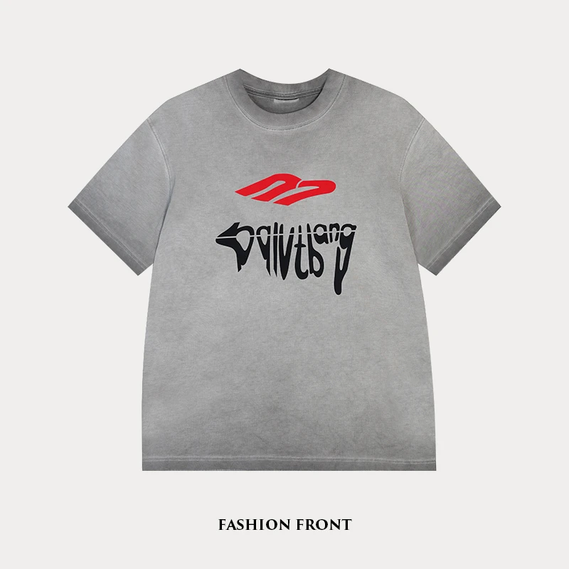 【6105】原创设计潮牌轻奢全棉刺绣重磅时尚短袖男款T恤