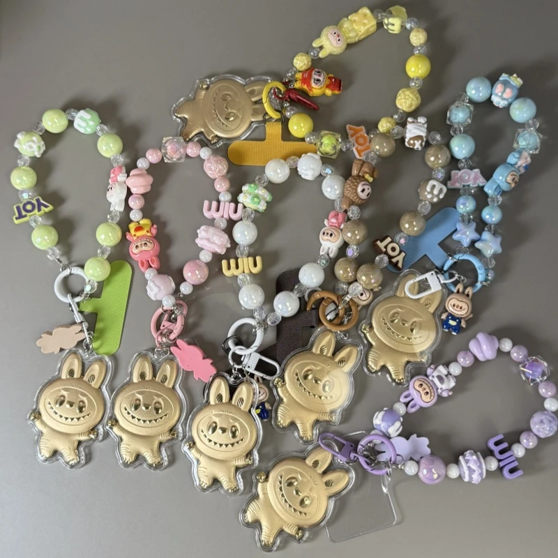 深圳水贝爆款labubu拉布布链珠车钥匙扣原创挂链送女友闺蜜礼物
