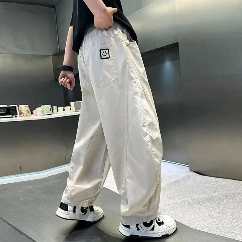 男童夏装长裤2025新款中大童裤子男孩薄款宽松休闲裤夏季速干裤