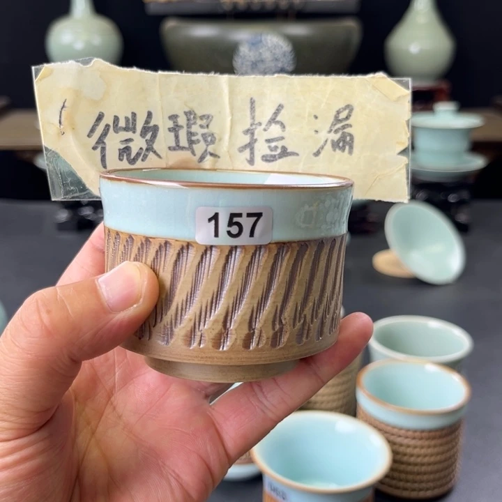 瓷片重工跳刀扳指157号微瑕捡漏