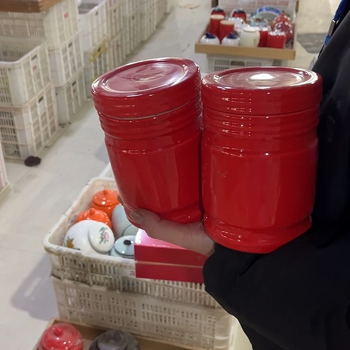 摆件陶瓷茶叶罐陶瓷密封罐