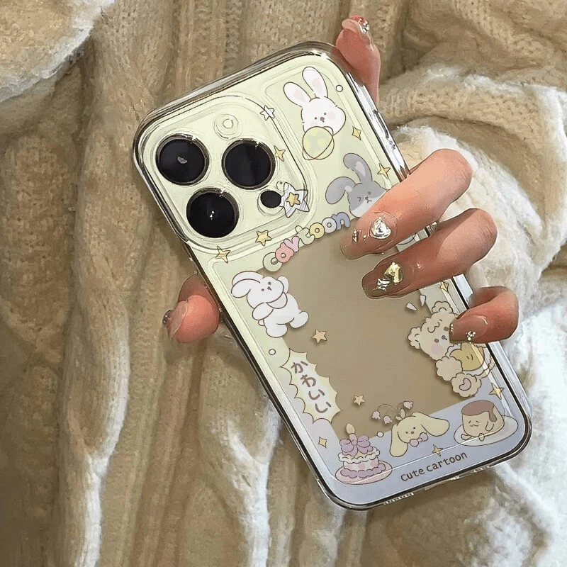 小兔镂空相框适用苹果16PROMAX手机壳iPhone15高级14软壳13新款12