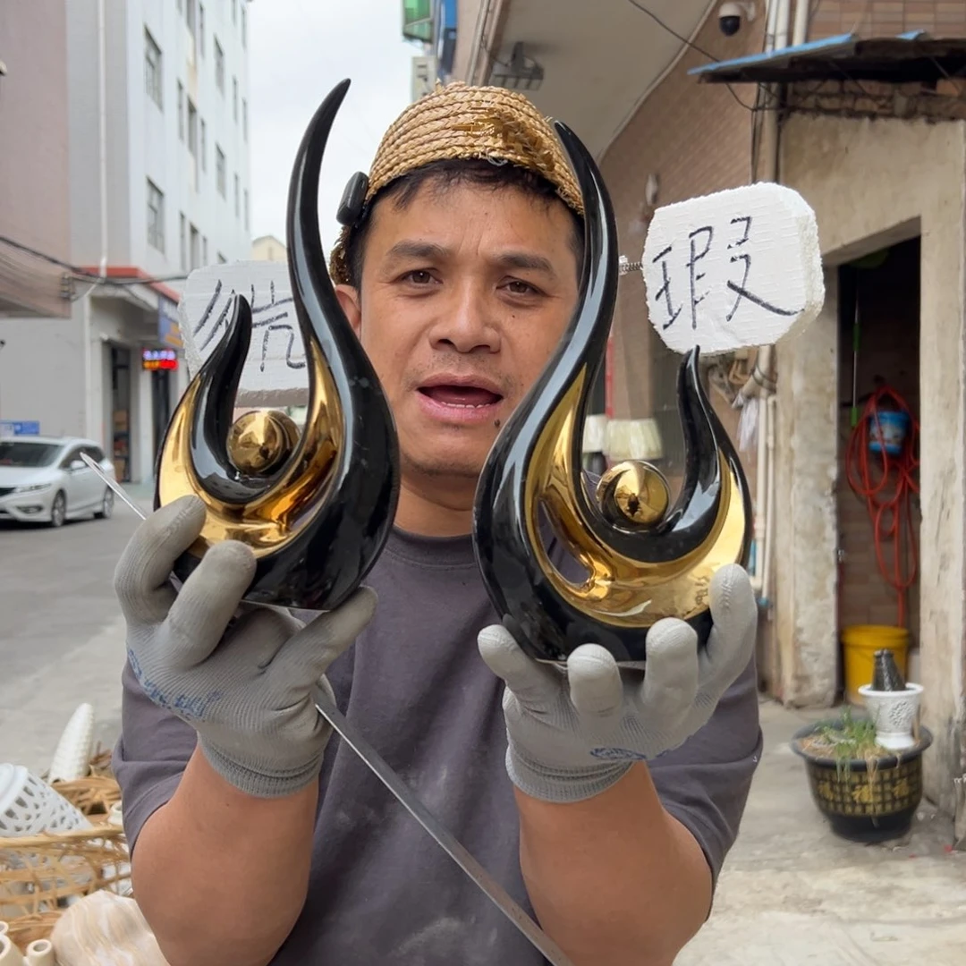 摆件54 号高中低温陶瓷工艺瓶（部分微瑕）