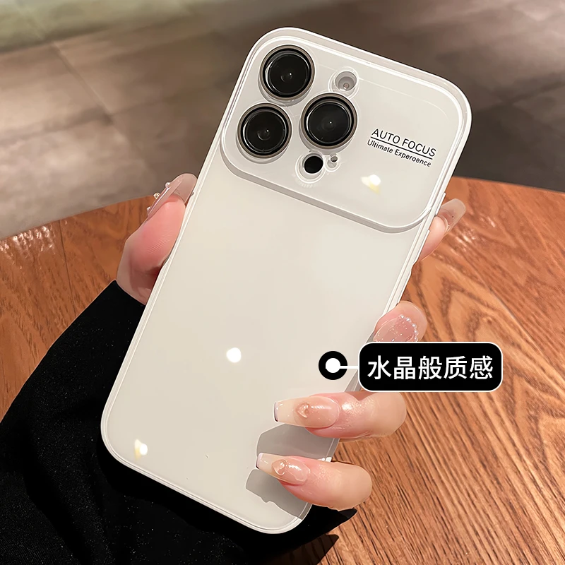 新款17Pro大视窗适用苹果16promax手机壳玻璃苹果15/14带镜头膜13