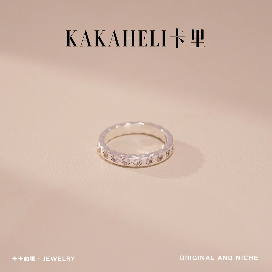 铜合金戒指 菱格纹高版本小香风戒指 A1278