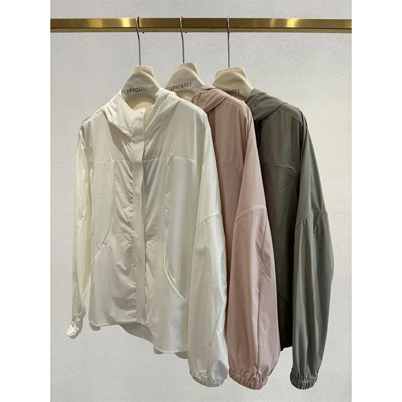 连帽拼接纱网防晒外套1382