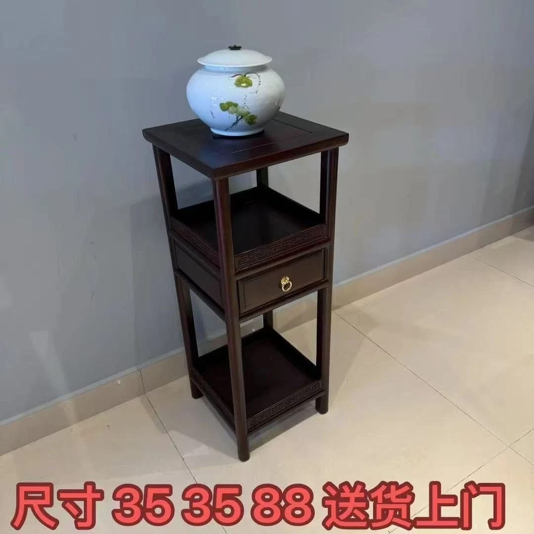 黑酸枝 长城花架 抽屉花架 置物架 摆件架 花架