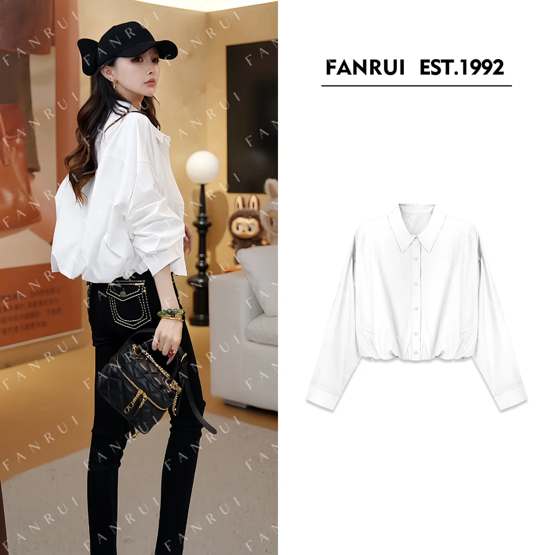 FANRUI/泛芮「贝贝biuu」原创收腰设计感小众百搭气质衬衫女B17694