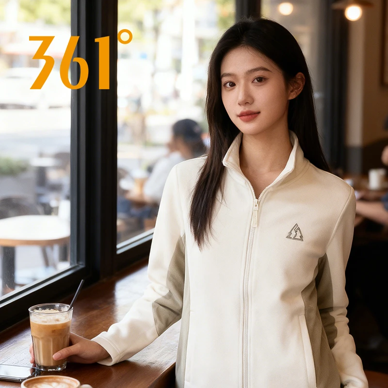 361°抓绒衣女2025春季新款摇粒绒休闲运动外套户外加绒冲锋衣内胆
