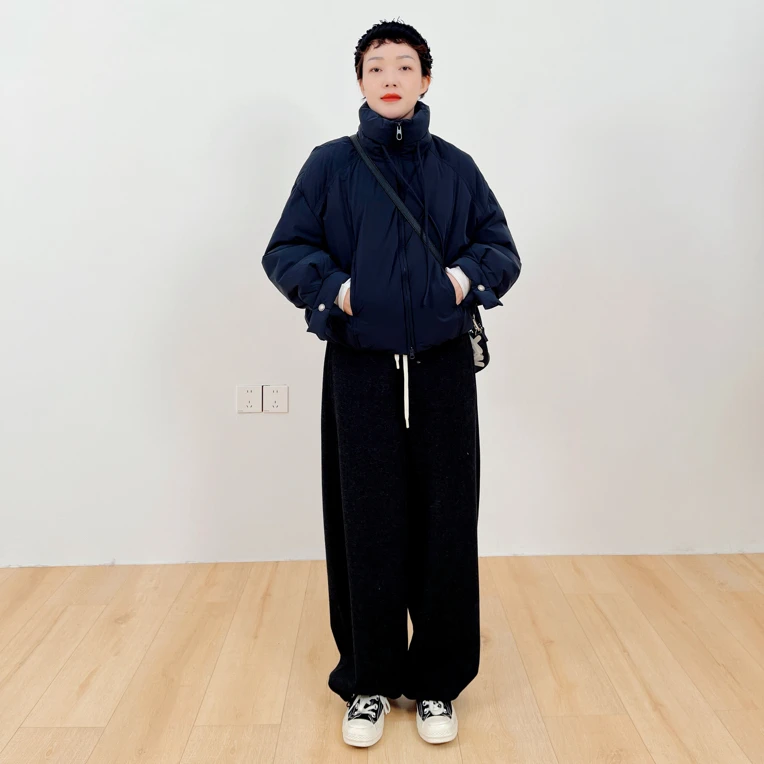 90白鸭绒 - 小立领 短款羽绒服