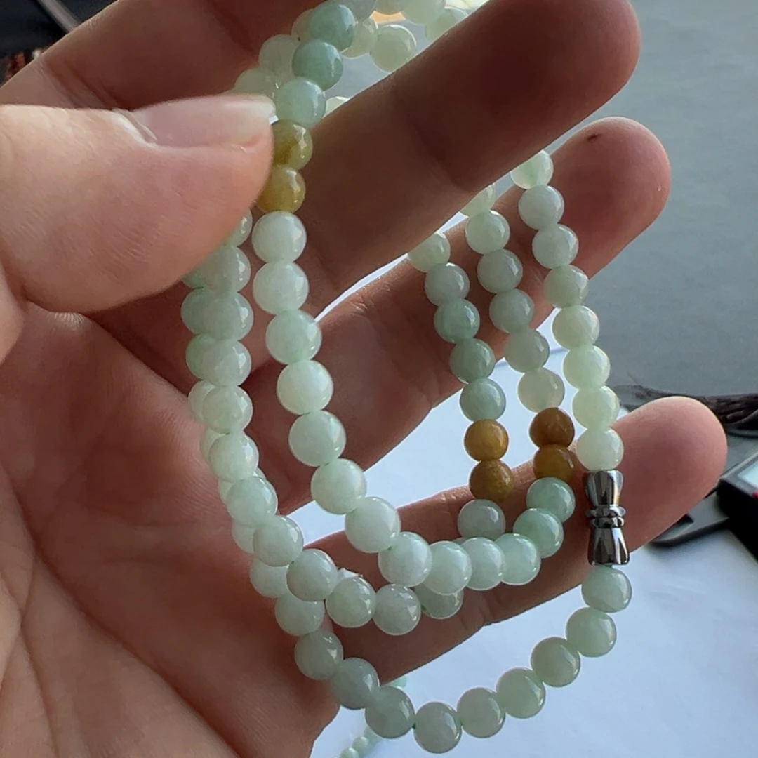 翡翠未镶嵌颈饰珠链