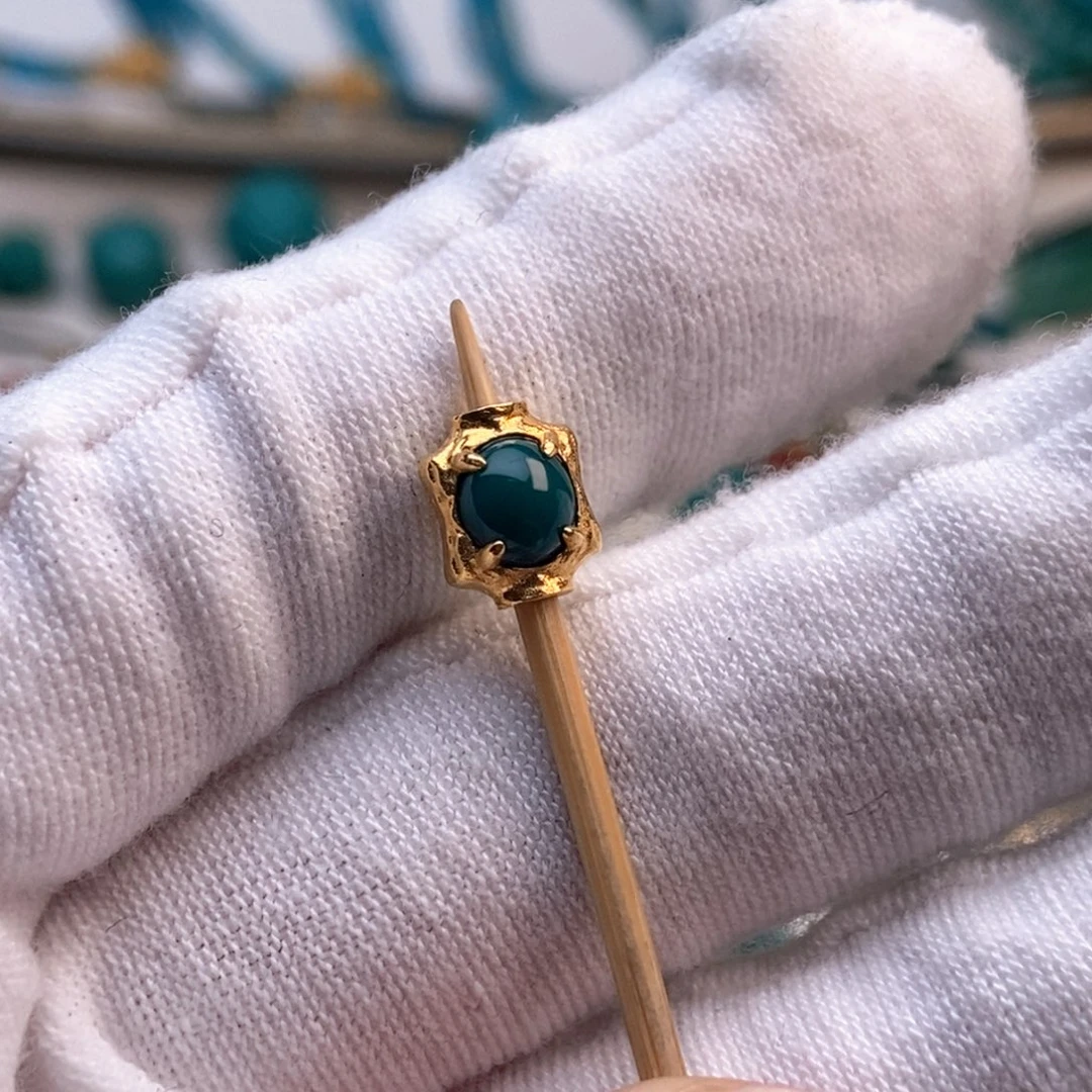 绿松石18K金镶嵌绿松石配饰