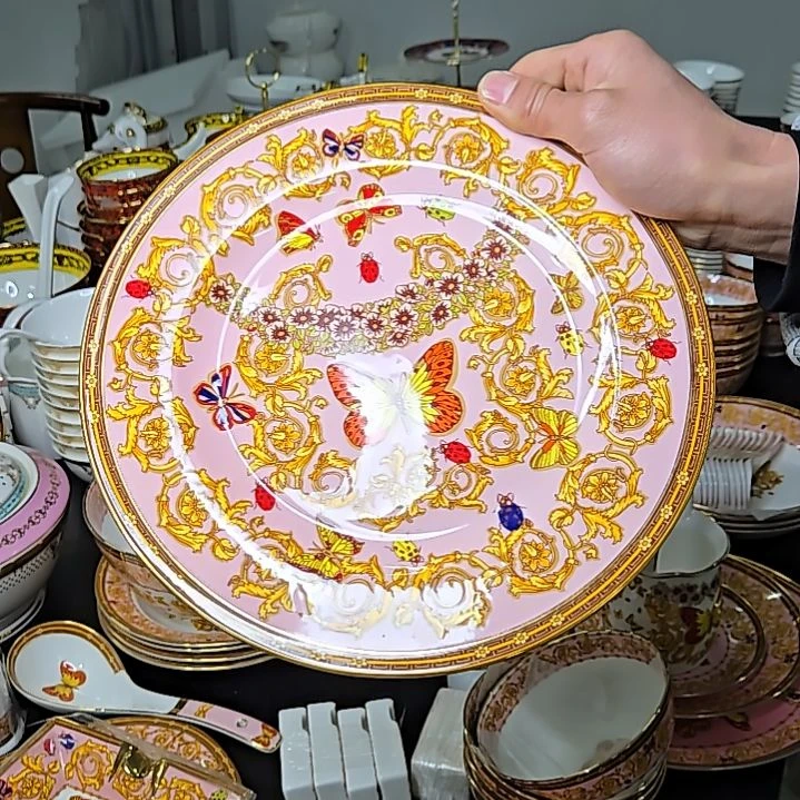 45%以上骨粉骨瓷微瑕蝴蝶10寸1个大盘66666666