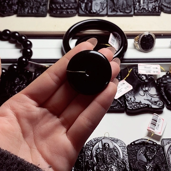 天然缅料A货平安扣A474