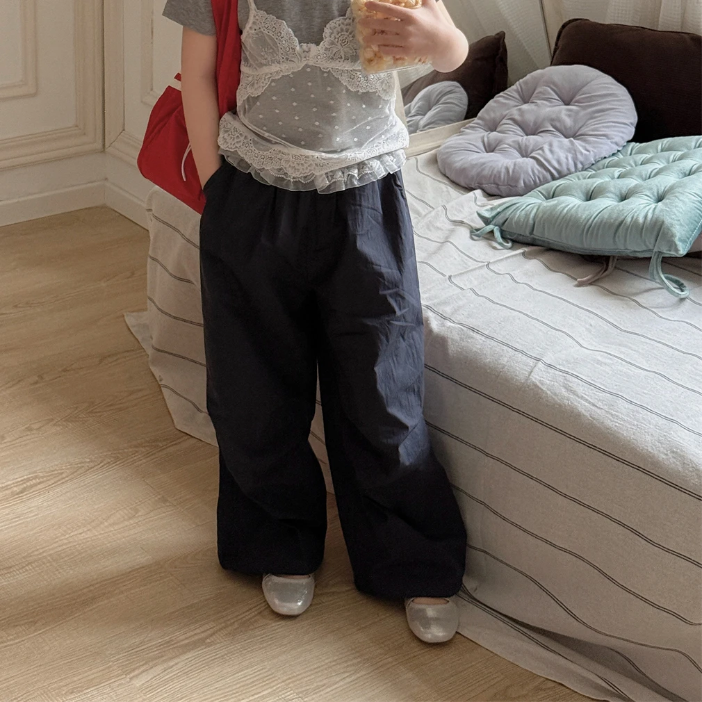 LJ-71837-TBB花与寻童装女童休闲裤2025夏季新款韩版儿童潮酷穿搭