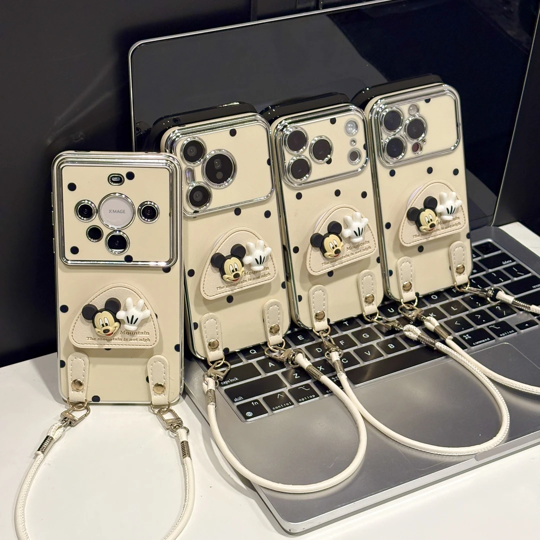 黑色波点适用苹果17pro手机壳16PM视窗华为p80简约oppo荣耀小米15