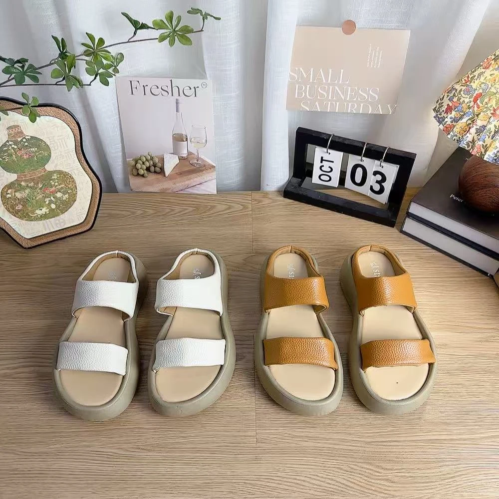 T-665新款厚底舒适百搭时尚圆头拖鞋仓