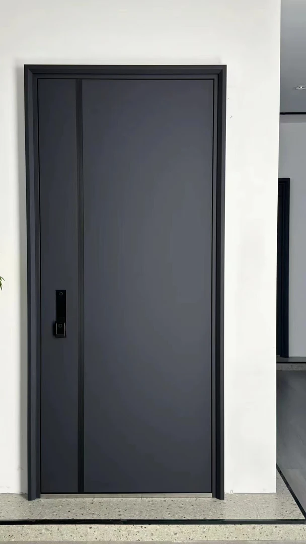 防撬甲级单门入户防盗门搭配智能锁送货上门