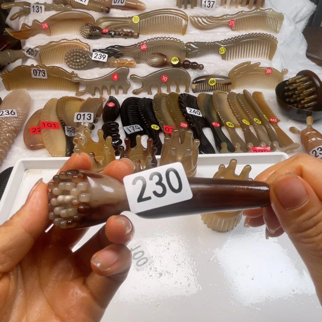 澜***店牛角梳福利款梳子
