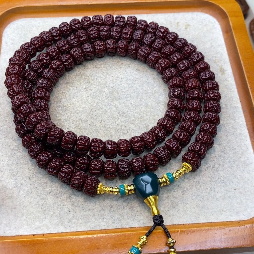 金刚菩提吊坠黑金玉华108 10