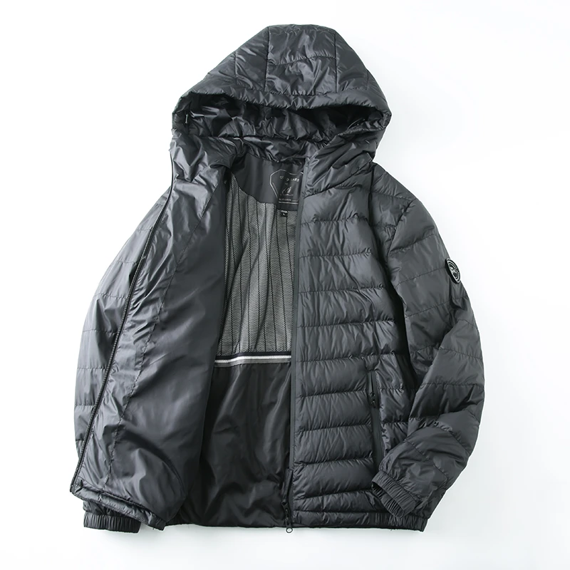 秋冬季轻薄羽绒服男士短款连帽户外休闲保暖外套B550-146421009