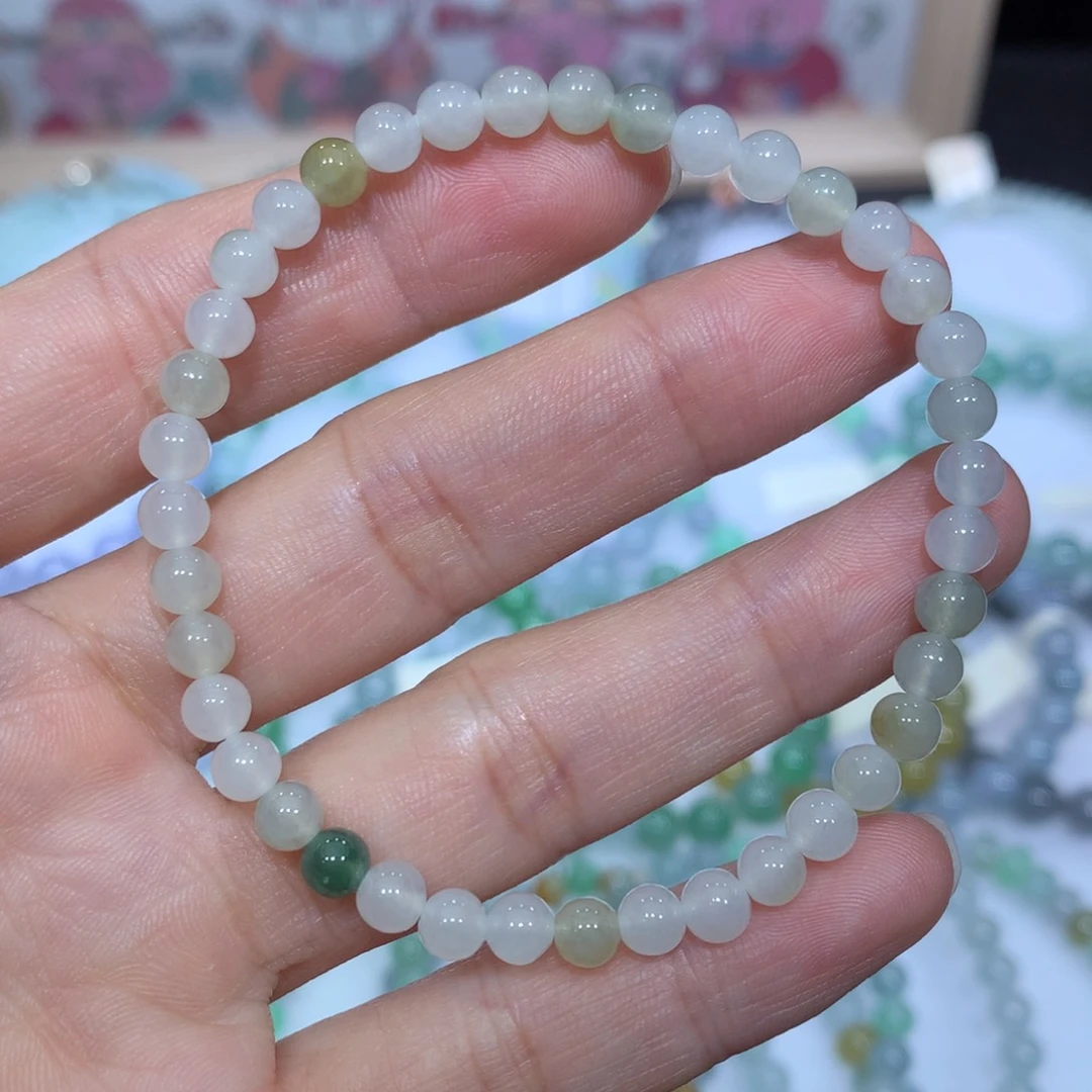 翡翠未镶嵌手链天然