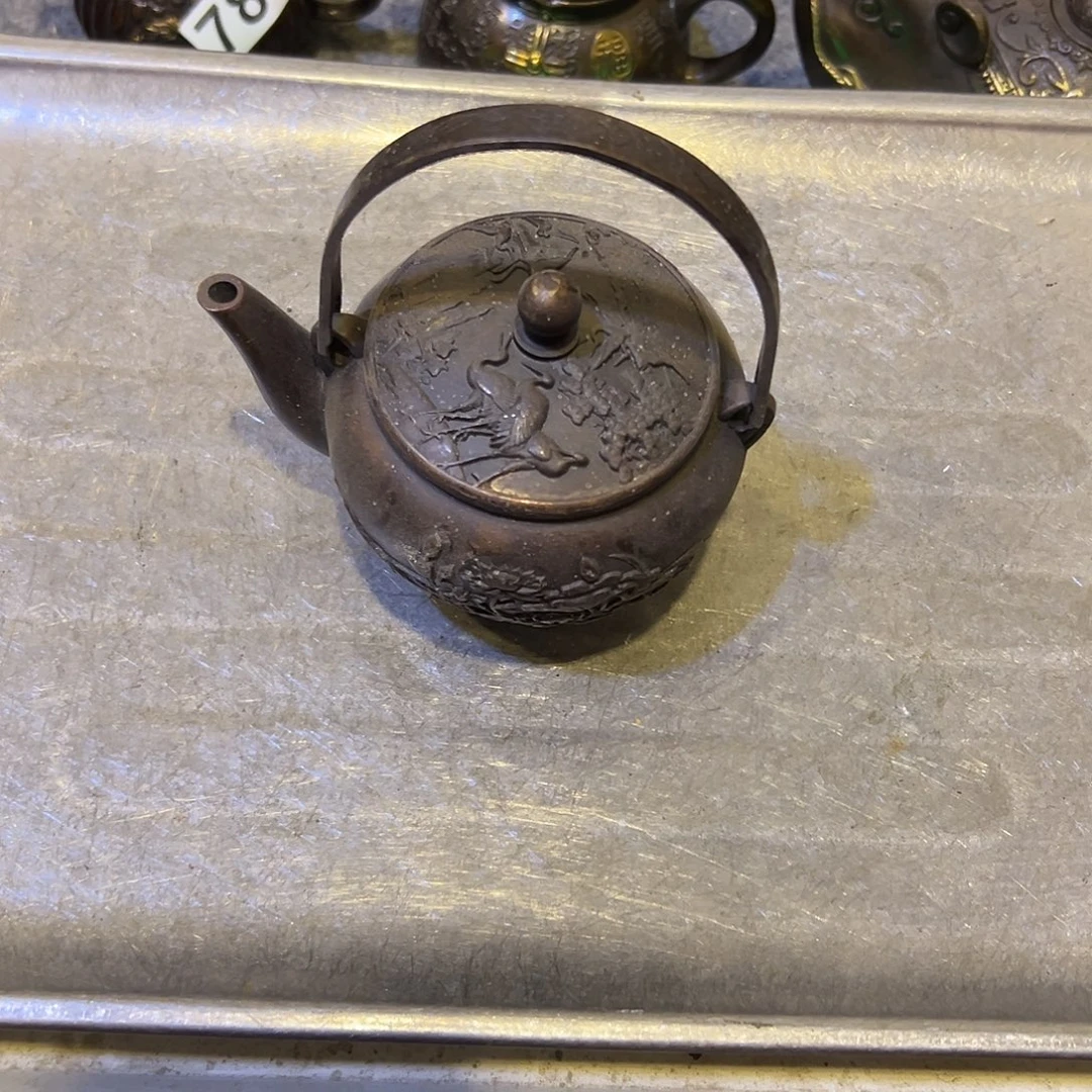 人***名黄铜摆件，文房摆件