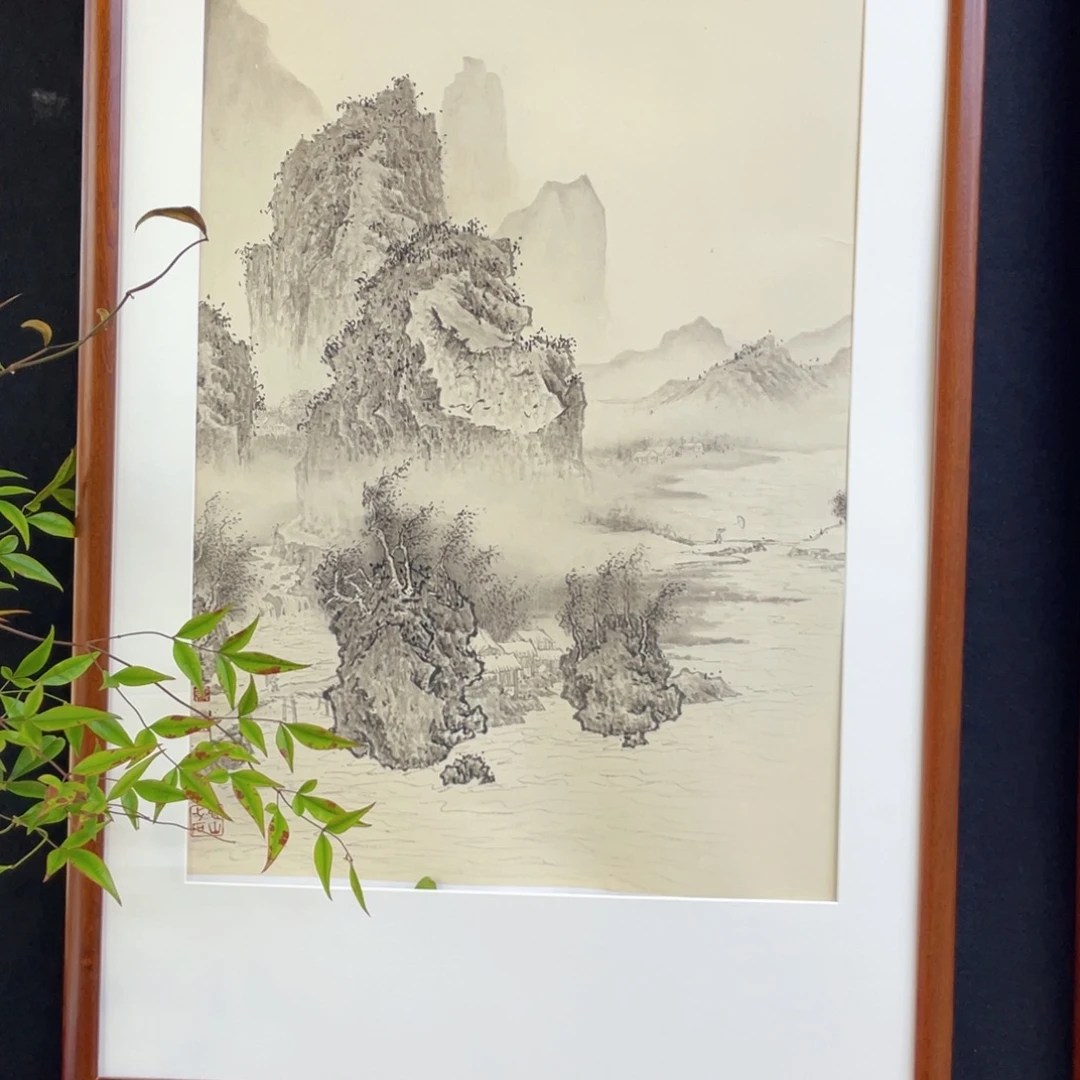 国画 手绘国画，千竹书张通