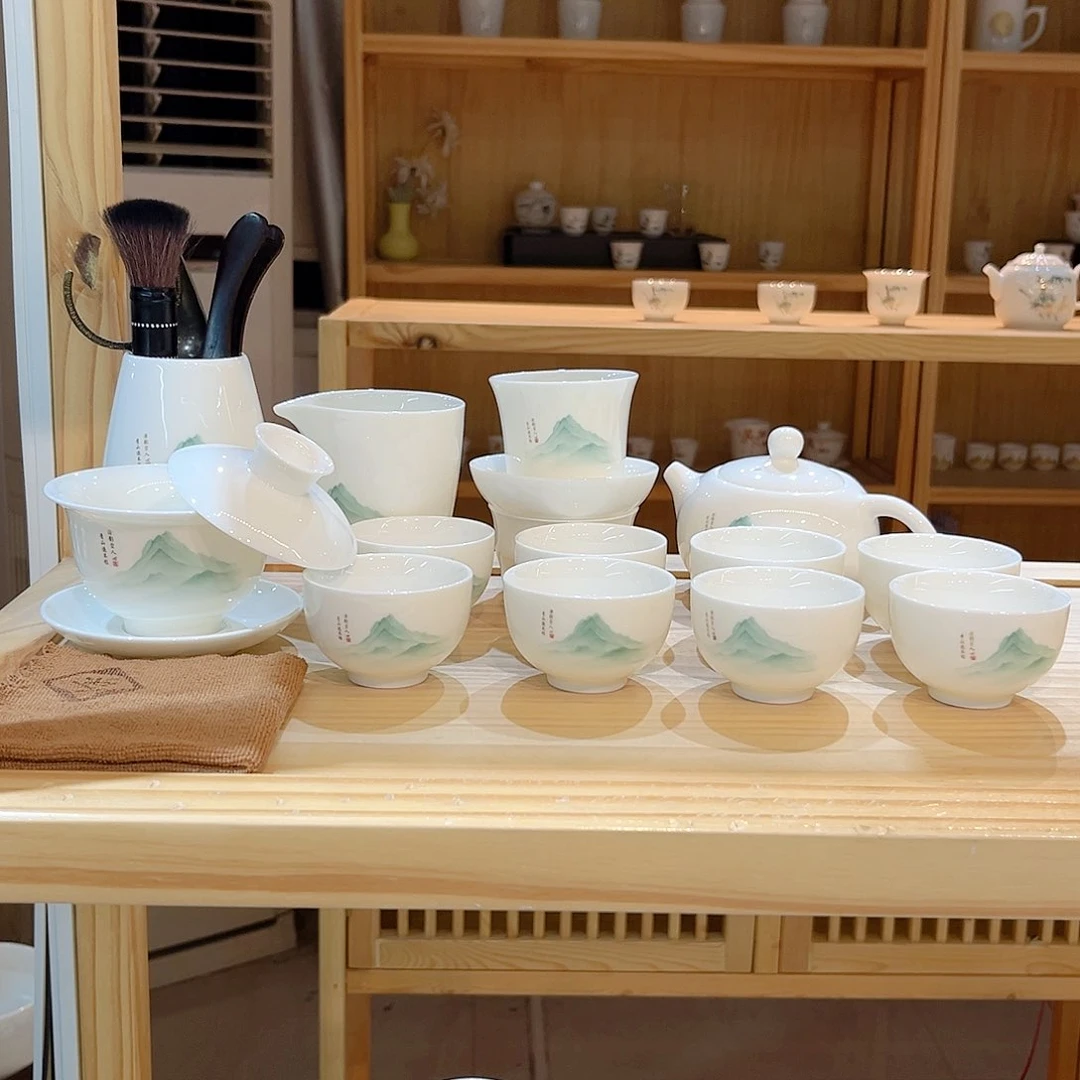 【御瓷斋】羊脂玉瓷茶具套装