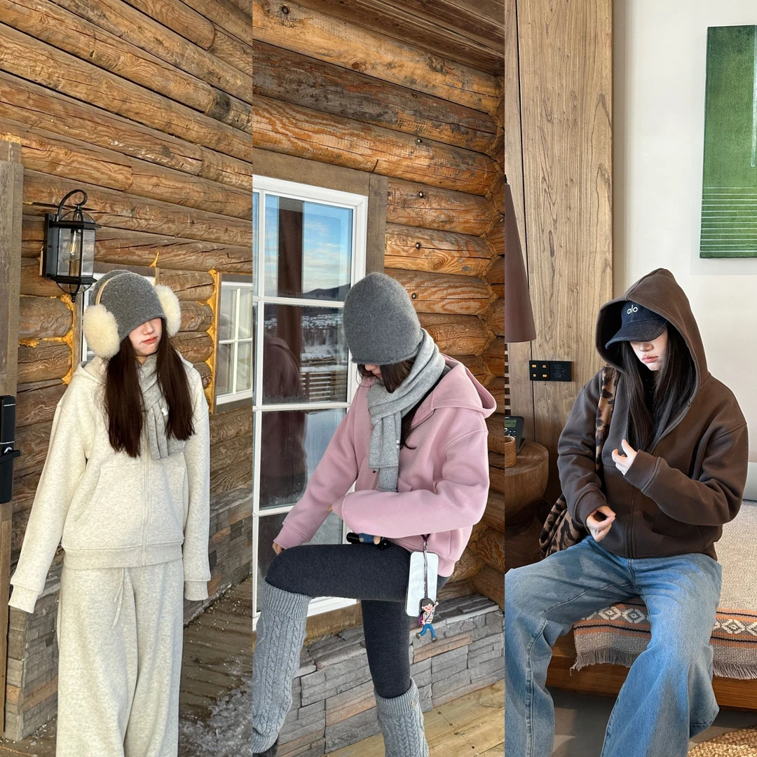 LA 长期主义 松弛感 三色基础拉链 卫衣外套 25824