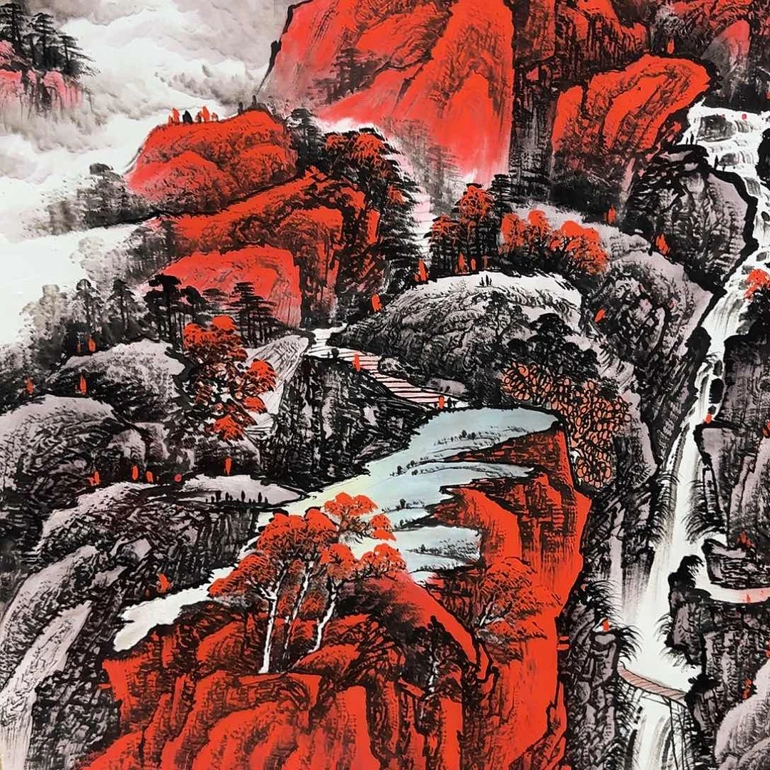 国画QA原创山水作品！带证书！限购一单