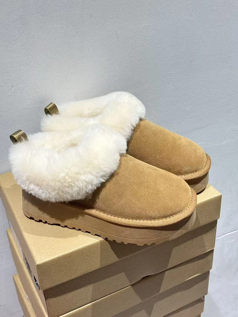 【华小姐】秋冬季新款时尚潮流圆头平底百搭雪地靴063