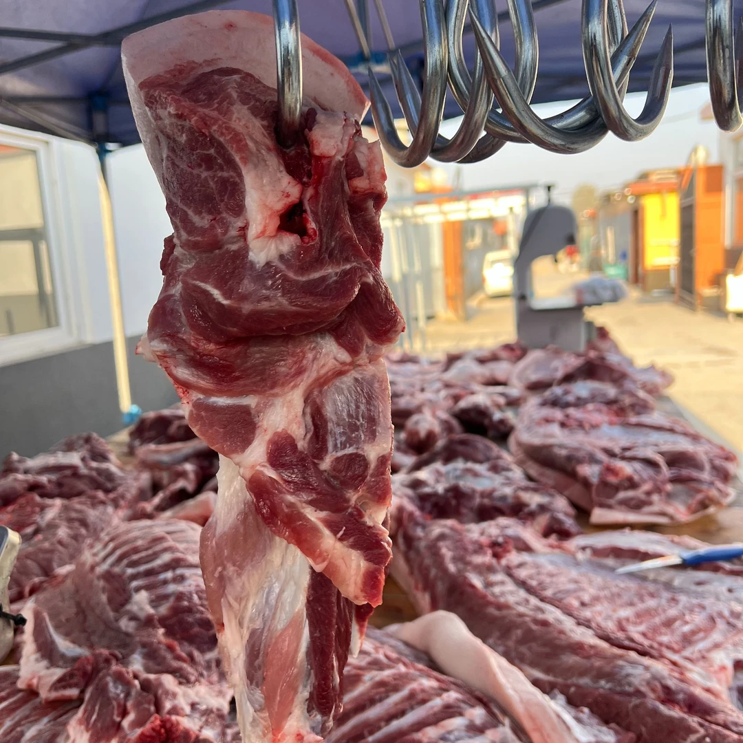 前肘新鲜猪肉营养美味活猪现杀无水放心肉