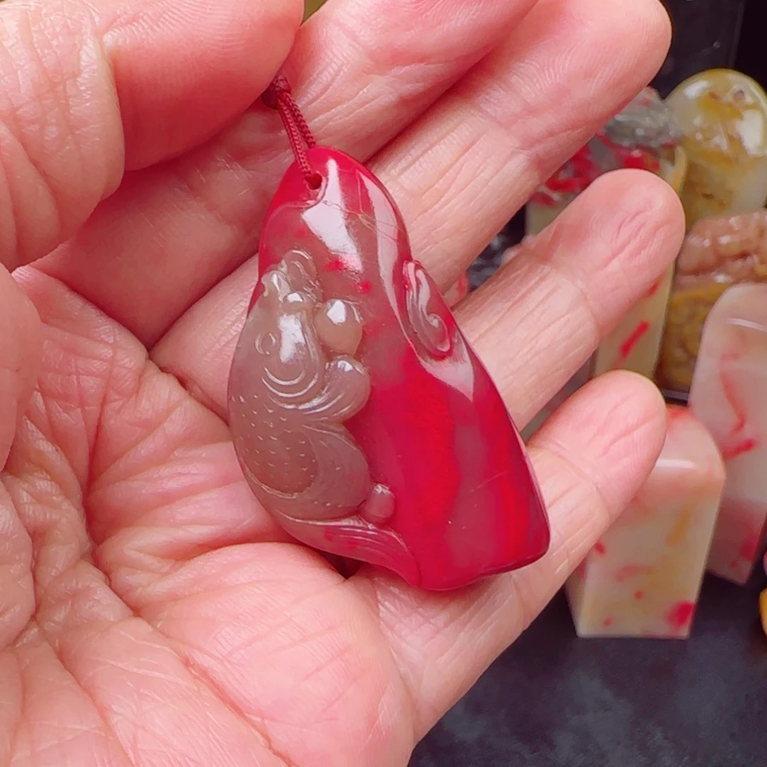 圆***※昌化石昌化鸡血石