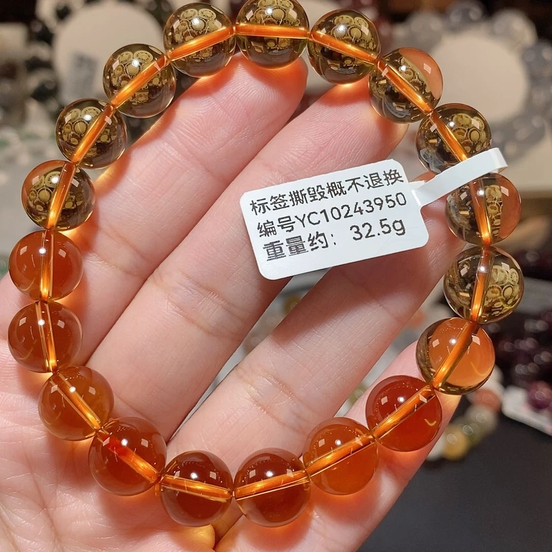 水晶手链未镶嵌小***MF黄水晶10.6