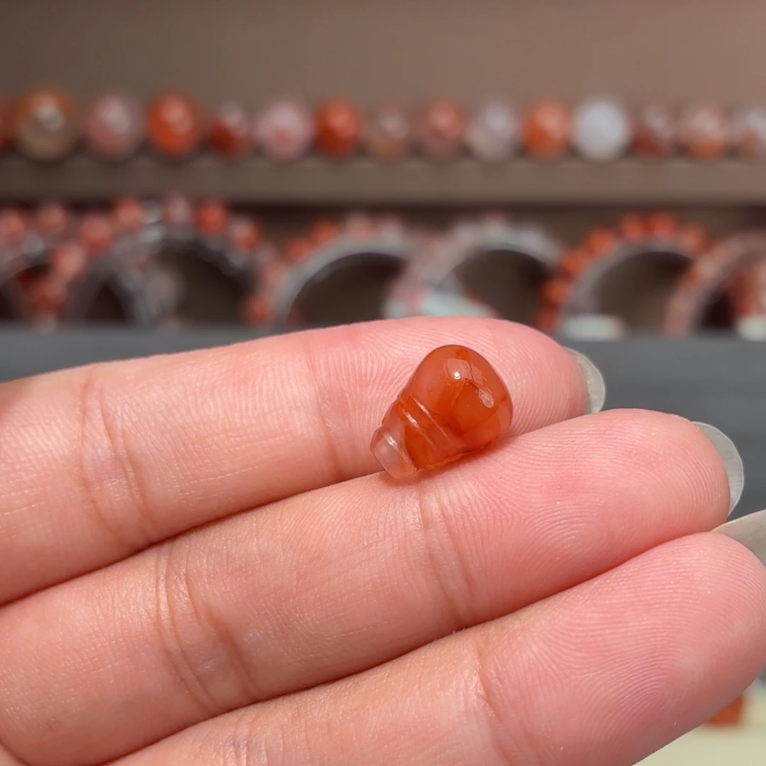 绿***菜未镶嵌川料南红玛瑙小三通