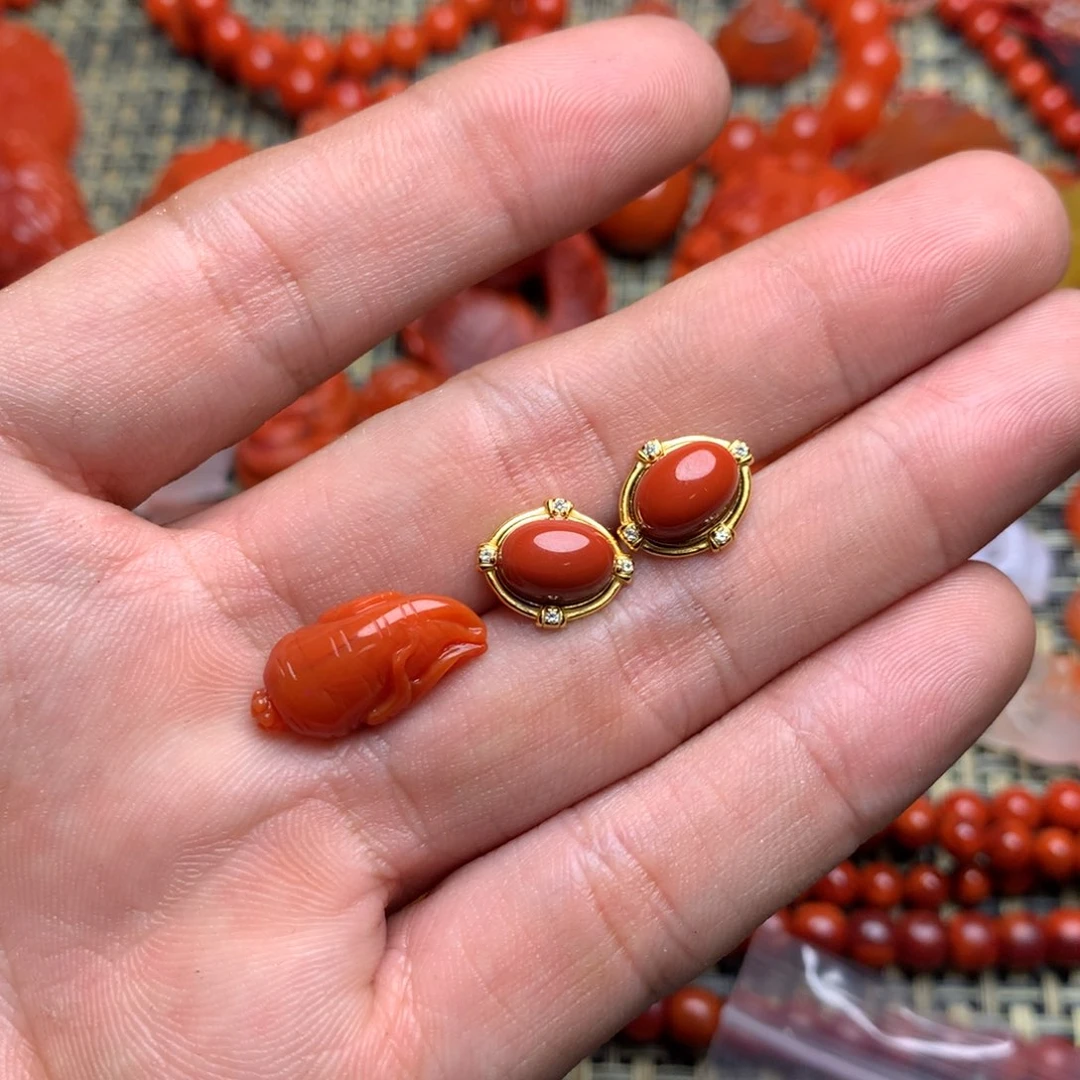 南红玛瑙珠宝奇石未镶嵌天**心