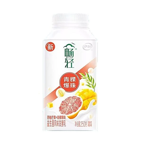伊利畅轻西柚芒果青稞爆珠益生菌风味发酵乳250g/瓶