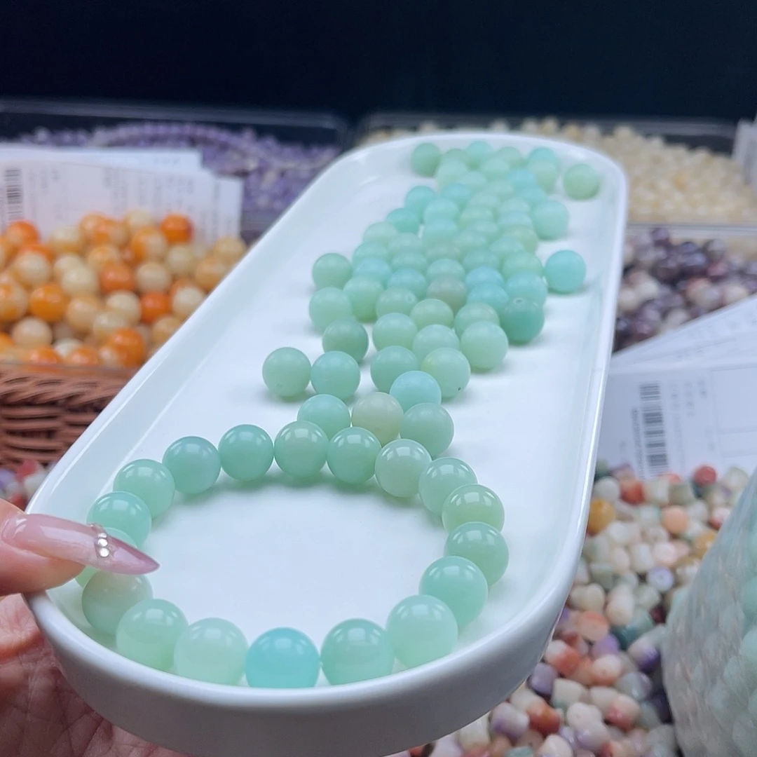 白玉菩提吊坠a12mm/55颗冰岛蓝