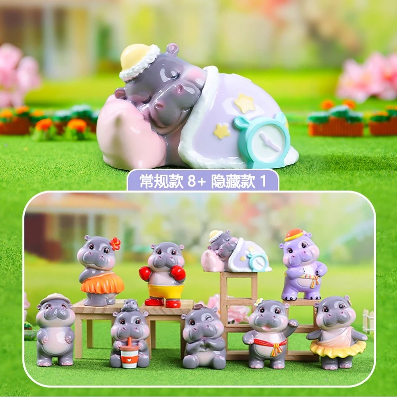 树脂可爱倭河马MooDeng显眼包摆件